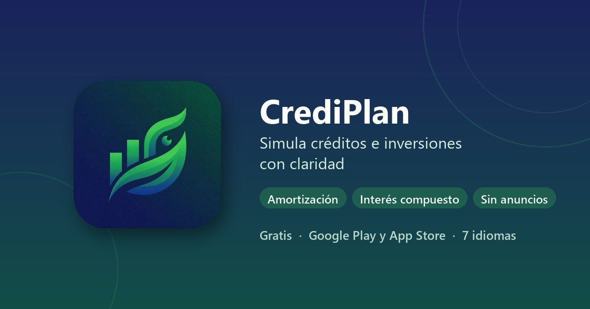 CrediPlan — simula créditos e inversiones con claridad